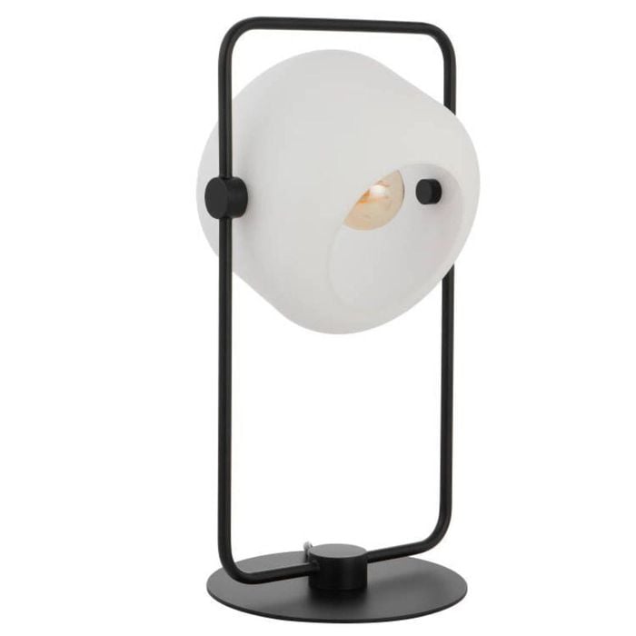 Telbix Rocha Contemporary Table Desk Lamp Light Metal Glass Black
