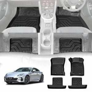 3D All-Weather Floor Mats for Subaru BRZ 2022-Onwards Customized Floor Liners Full Set Carpet