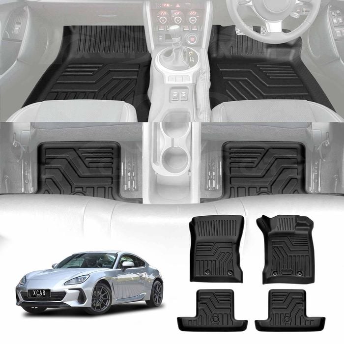 3D All-Weather Floor Mats for Subaru BRZ 2022-Onwards Customized Floor Liners Full Set Carpet
