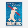 Galrie Trentino Polar Bear Vintage Ski Advertising Poster for Home Decor, Poster Only, A3 30 x 42cm (12 x 16inch)
