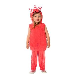 Oddbods Fuse Red Monster Costume for Kids With Furry Top, Pants and Headpiece, TODDLER