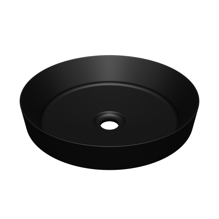 New England Joinery 400mm Black Matt Radius Basin - Black Matt