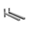 Flexi Storage Decorative Shelving 300mm Brushed Aluminium Shelf End Brackets - Aluminium