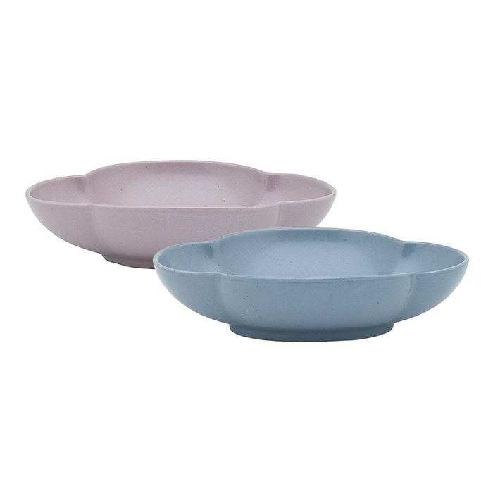 Ecology Bloom Set Of 2 Oval Dip Bowls 12x16cm - Iris And Twilight