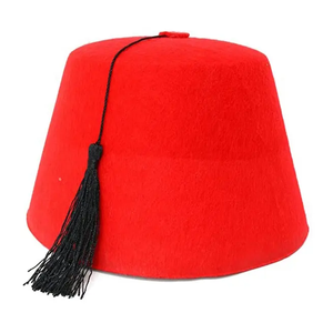 TURKISH HAT Red Green Fez Tarboosh Dress Up Costume Party Moroccan Red