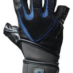 Harbinger Training Grip Small Half-Finger Wrist Wrap Gloves - Black/Blue