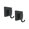 Fusion-Loc 13kg Black Matte Suction Bathroom Hook - 2 Pack