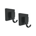 Fusion-Loc 13kg Black Matte Suction Bathroom Hook - 2 Pack