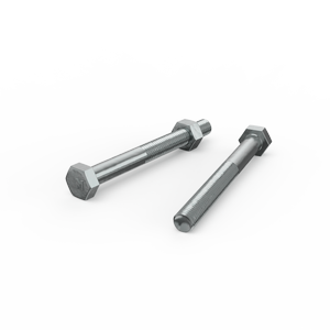 ZENITH M10 x 100mm Zinc Plated Hex Head Bolts and Nuts - Each