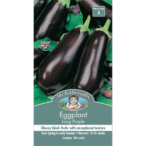 Mr Fothergill's  Long Purple Eggplant Vegetable Seeds