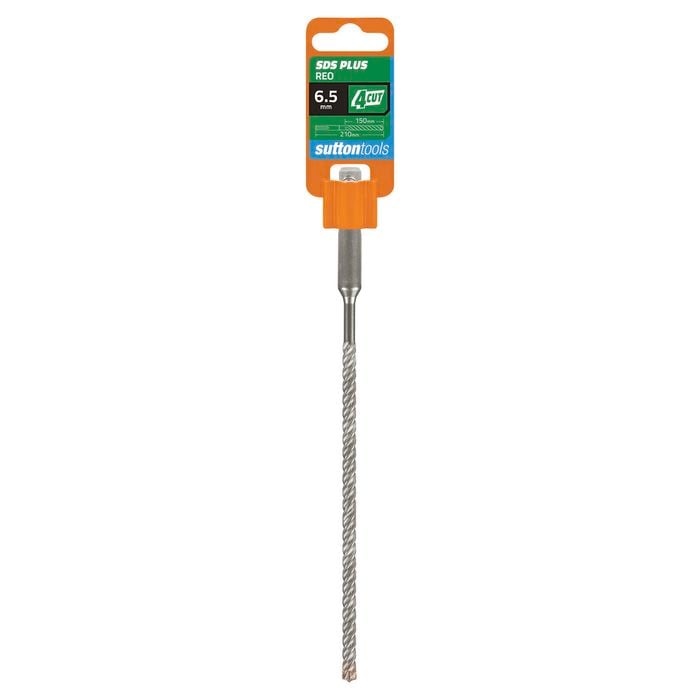 Sutton Tools 6.5 x 210mm 4 Cut SDS Plus Masonry Drill Bit
