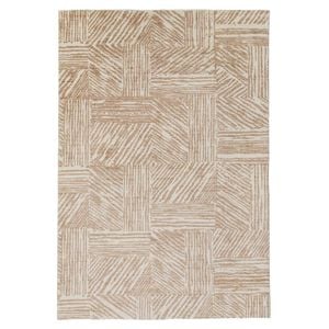 Loopsie-330cm X 240cm-chita Brown And Cream Geometric Washable Rug
