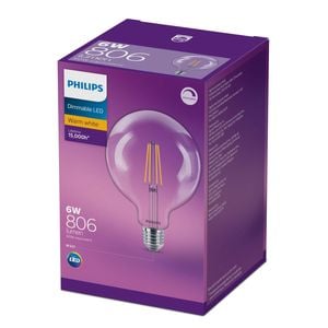 Philips G120 E27 LED 806Lm Clear Filament 6W Bulb