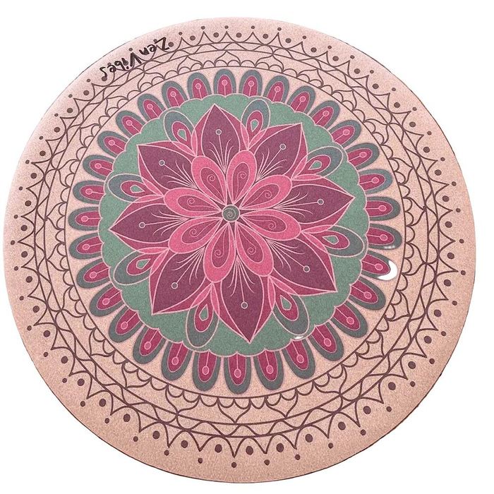 Zenvibes Premium Round Cork Yoga Mat –Mindful Living 135cms