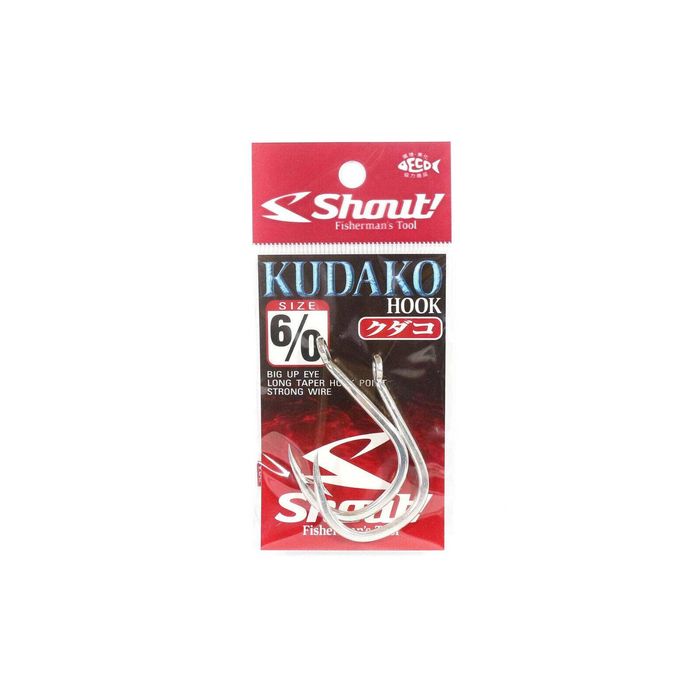 Shout 04KH Kudako Power Silver Jigging Single Fishing Hook 6/0