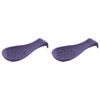 2PK Dexas Silicone Spoon Rest Cooking Utensil Holder - Purple