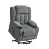Oikiture Electric Lift Recliner Chair Heated Massage Armchair With 2 Charging Ports Grey