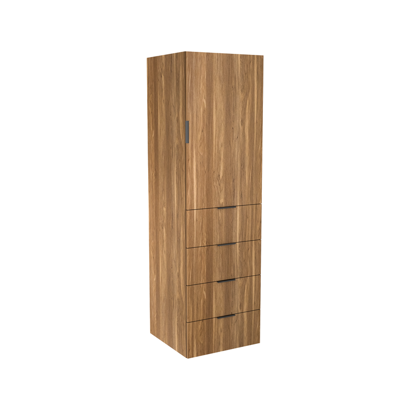 Lugna 2048 x 600 x 580mm Cove 3 Shelf 4 Drawers Right Hinged Door Storage Cabinet