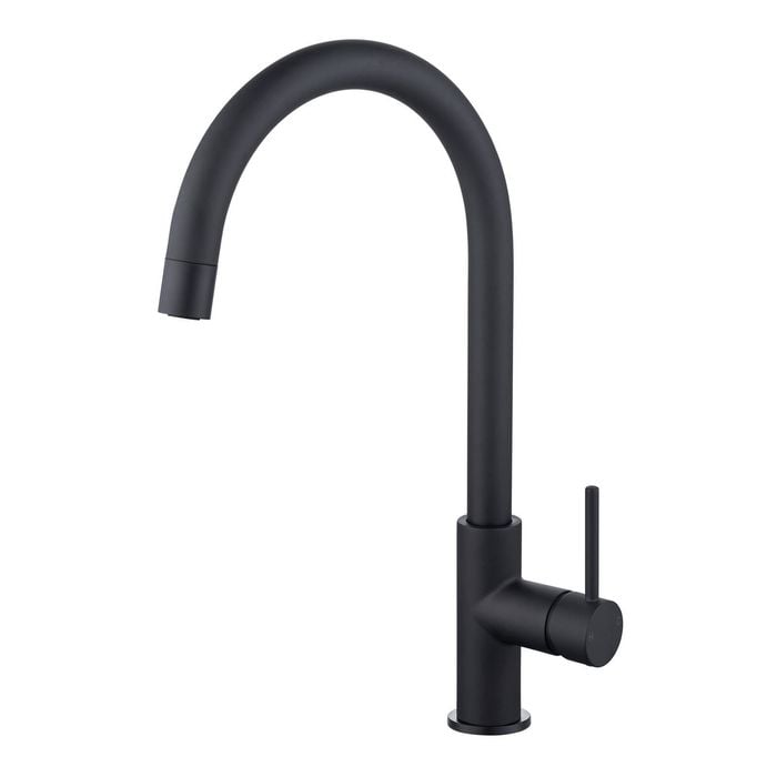Mondella Resonance 25mm Matte Black Side Lever Dual Aerator Sink Mixer