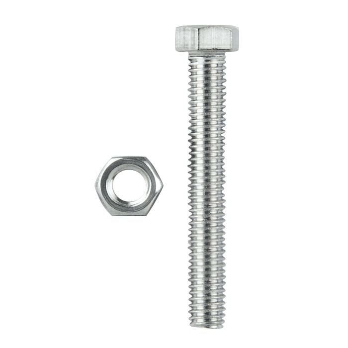 Pinnacle M12 x 75mm Stainless Steel Hex Head Bolt And Nut - 2 Pack