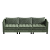 Ufurniture 3 Seater Sofa Chenille Modular Lounge Couch with Large Cushion Green
