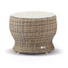 Newport Outdoor Wicker Round Side Table Brushed Wheat