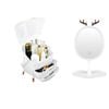 SOGA White Cosmetic Jewelry Storage Organiser with Antler LED Light