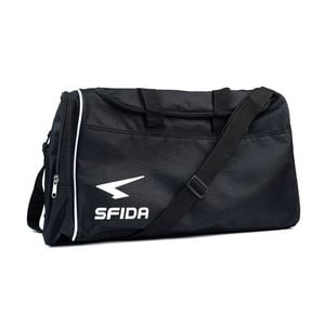 38L Sfida Sports Duffle Gym/Football/Soccer Bag in Black - Black | Nylon | Gym Bag