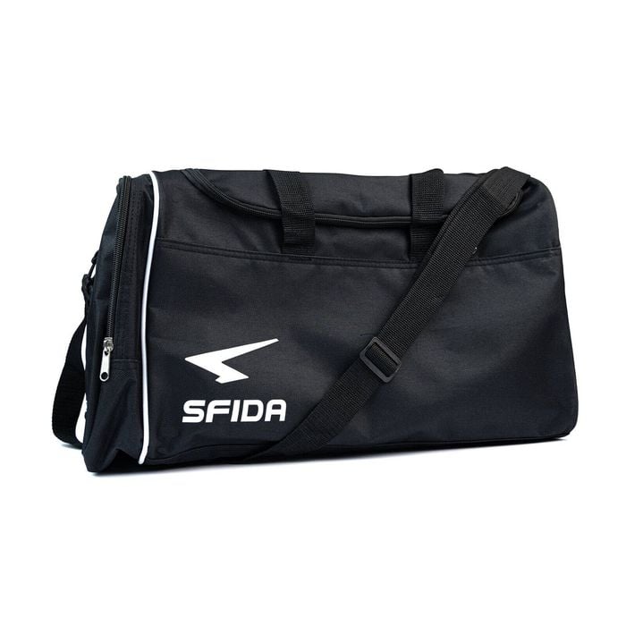 38L Sfida Sports Duffle Gym/Football/Soccer Bag in Black - Black | Nylon | Gym Bag