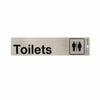 Sandleford  245 x 58mm Toilet Mens And Ladies Silver Self Adhesive Sign