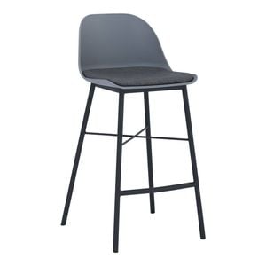 Modern Furniture LAXMI Counter Stool 93.5x53cm- Grey & Black