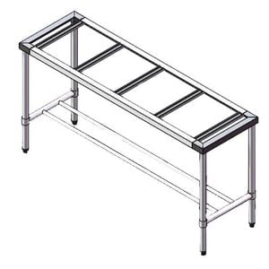 Modular Systems S/s Legs With Double Centre Brace - 600mm Deep 1500-6-wb-s