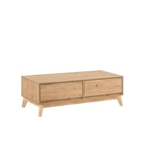 Ariah Coffee Table 2 Drawers Oak
