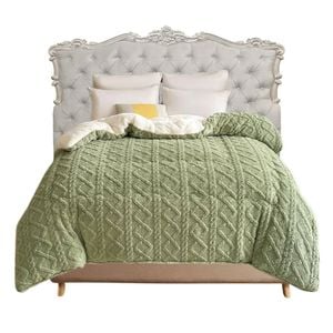 Anycozy Green Cashmere Blanket 180x220cm Thick Warm Quilt Comforter