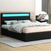 ALFORDSON Bed Frame RGB LED Gas Lift Double