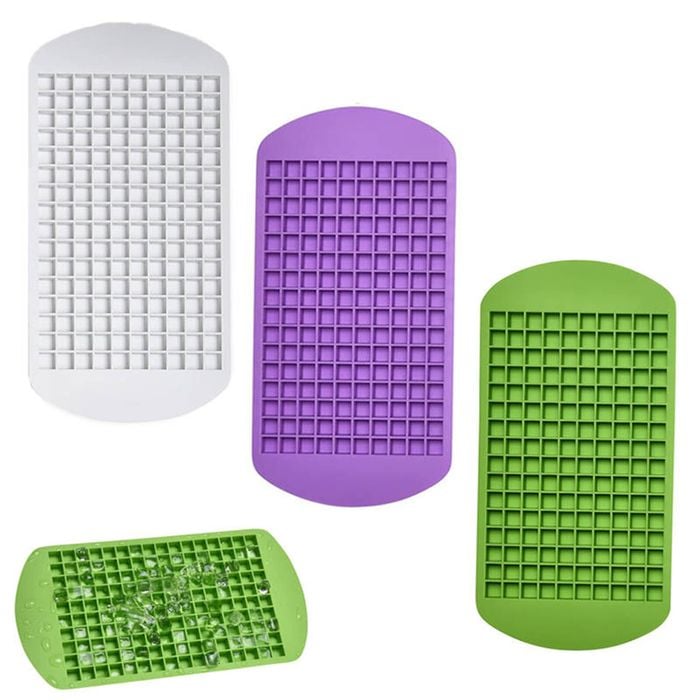 Catzon 3 Pcs Mini Ice Cube Trays Silicone Easy Release for Cocktails & Drinks (Set B)