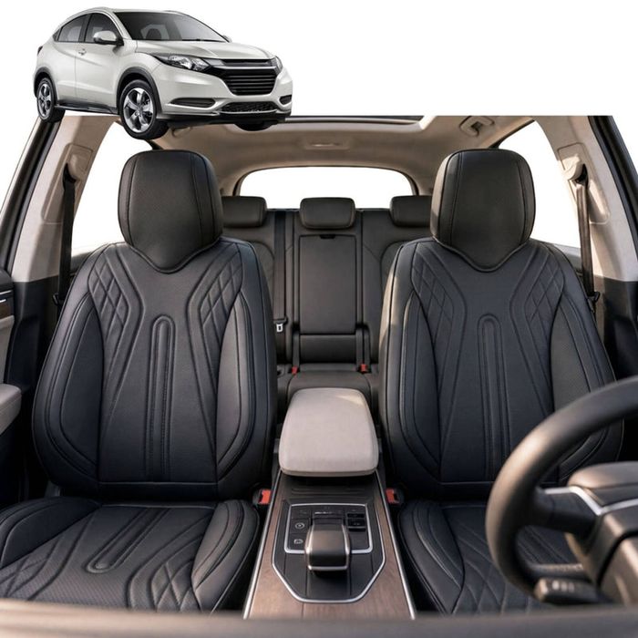 Australian Goose Front Seat Covers for Honda HR-V 2015 - 2021 (RU) - PU Leather, Black (2pc)