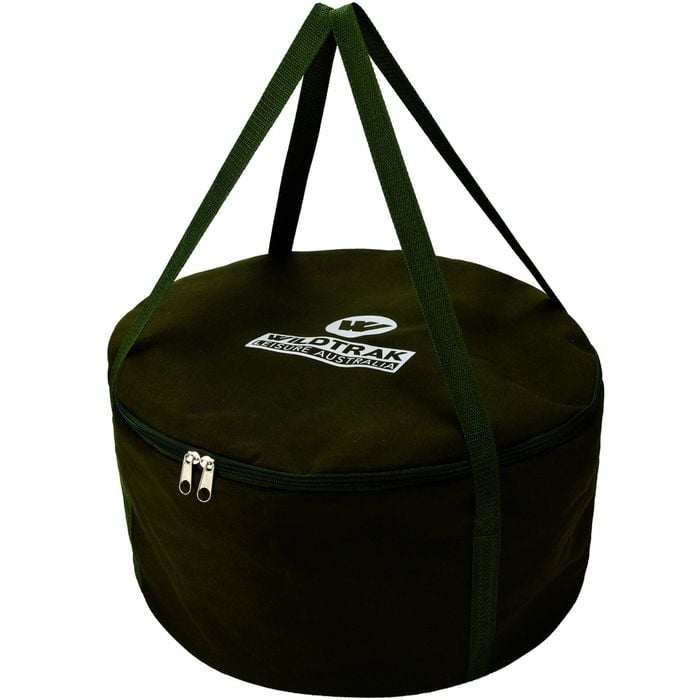 Wildtrak Heavy-Duty 12qt/45cm Canvas Bag For Camp Oven Pot - Green