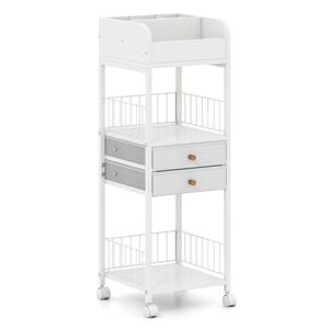 Costway Makeup Organizer Cart Skincare Trolley Drawers Cosmetics Display