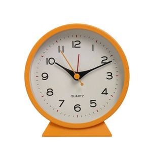 Catzon Analog Alarm Clock With Light Slient Battery Operated-orange