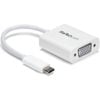 StarTech.com USB-C to VGA Adapter - White - Thunderbolt 3 Compatible - USB C Adapter - USB Type C to VGA Dongle Converter