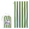 METEOR 180x90cm Extra Large Sand-Free Beach Towel (Green Groove)