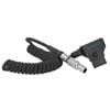 Kondor Blue Coiled D-tap To Lemo 2 Pin 0b Male Power Cable For Z Cam, Smallhd, Teradek