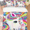 3D Color Unicorn 386 Bed Pillowcases Quilt Queen Size