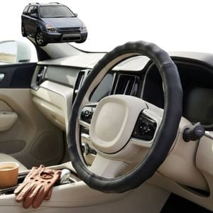 Australian Goose Steering Wheel Cover for Kia Carnival 2006 - 2014 (VQ) Circle Black
