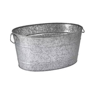Moda Oval Beverage Tub Galvanised Stainless Steel 460x355x220mm