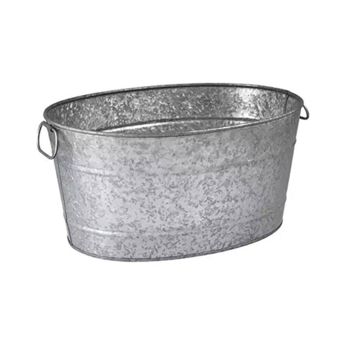 Moda Oval Beverage Tub Galvanised Stainless Steel 460x355x220mm