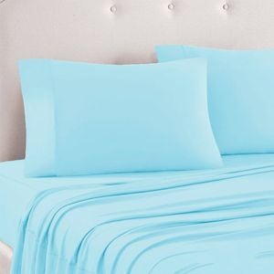 Bloomington 240TC Polyester Cotton Sheet Set Double Aquanarine