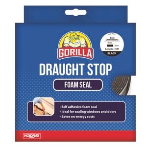 Gorilla 9mm x 3mm x 5m Black Draughts Stop Foam