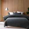 Accessorize Bedroom Collection Bamboo Cotton Double Stitch Quilt Cover Set Charcoal